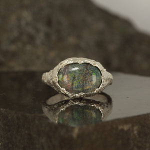 Andamooka Natural opal ring - Size 5.5