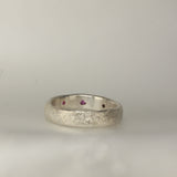 lab grown ruby heart band - Size 6.5 or M.5