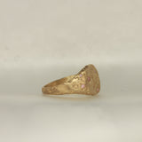 Pink diamond gold signet - Size 9 / S