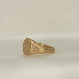 Pink diamond gold signet - Size 9 / S